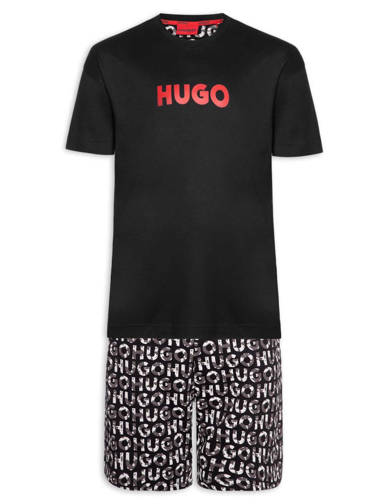 Pijama Masculino Camo Logo Short - Preto
