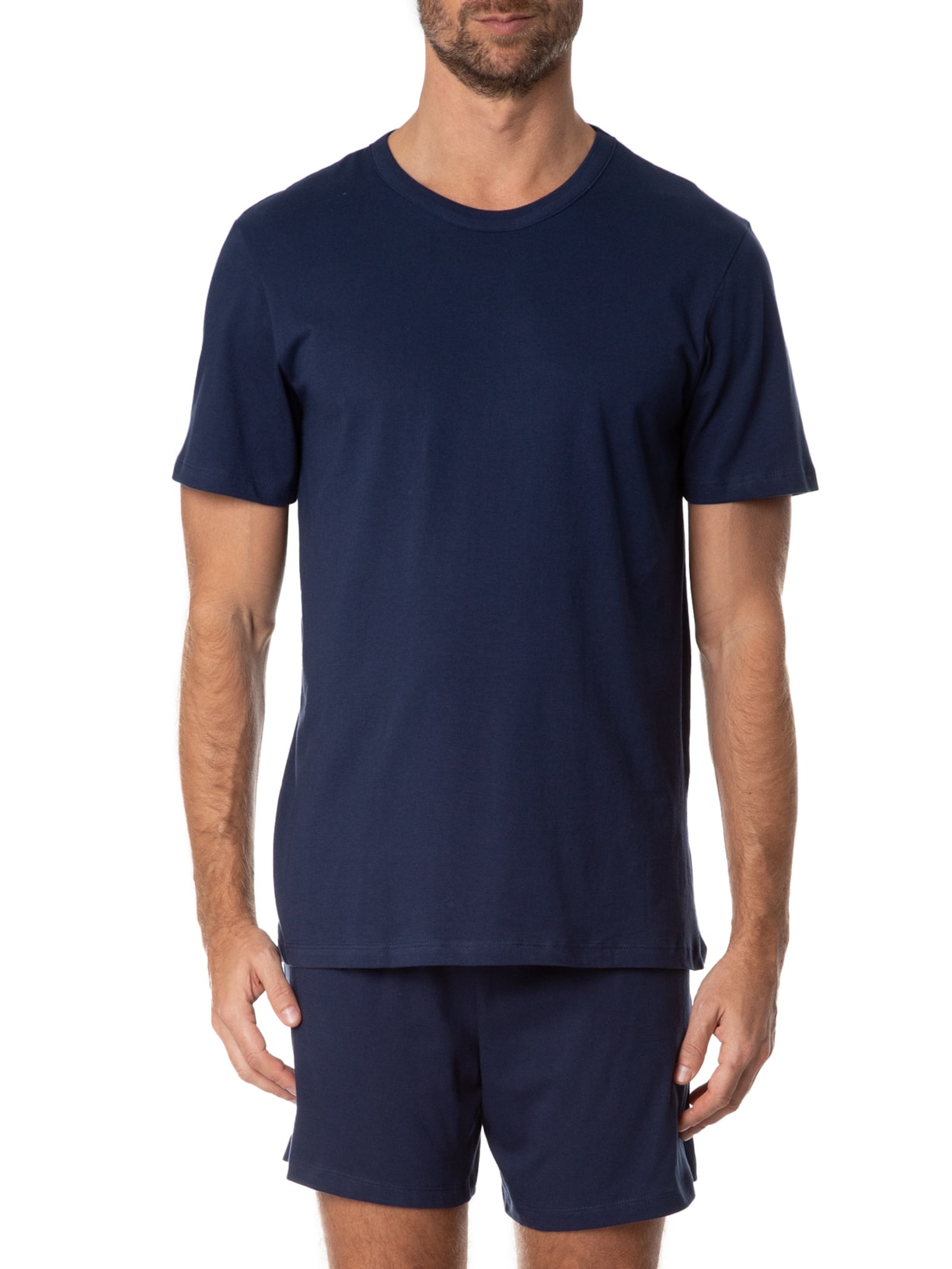 Pijama Masculino Curto Azul Hering Intimates