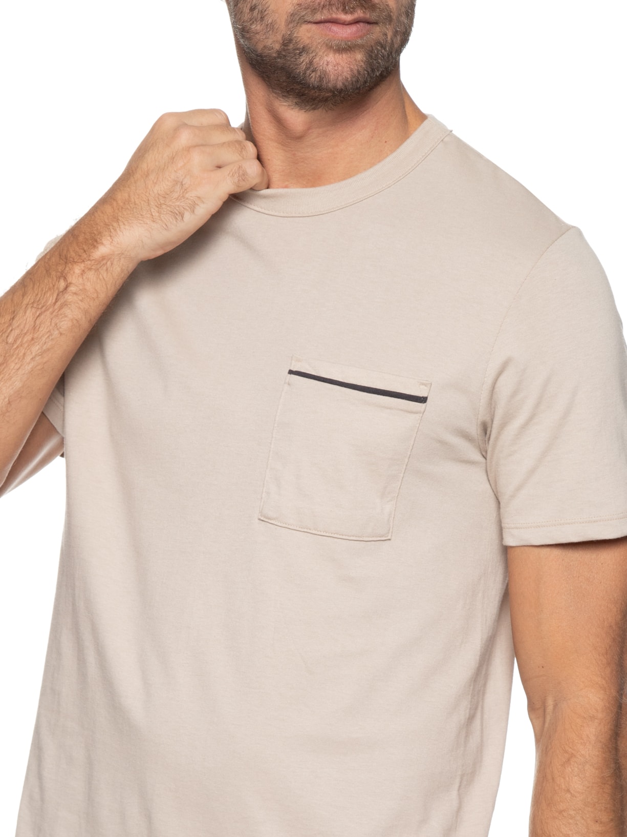 Pijama Masculino Curto Bege Hering Intimates