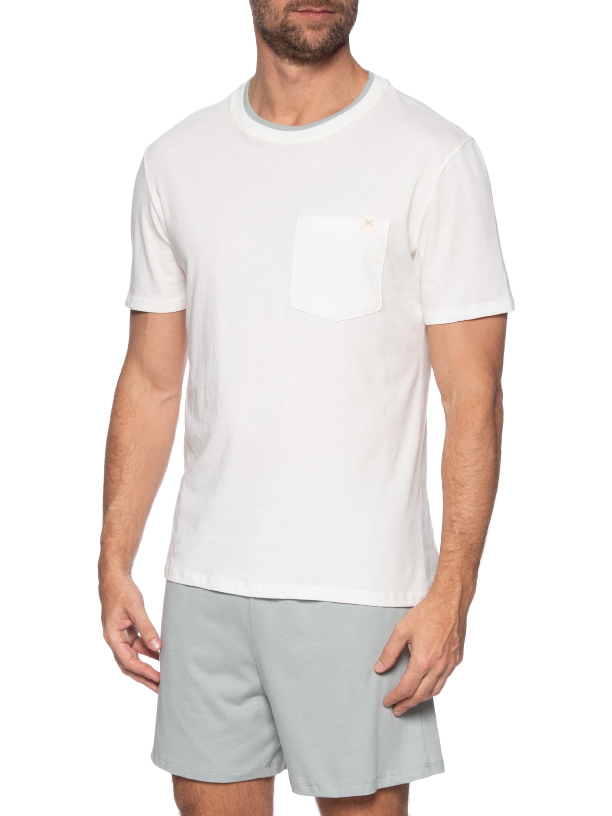 Pijama Masculino Curto Branco Hering Intimates