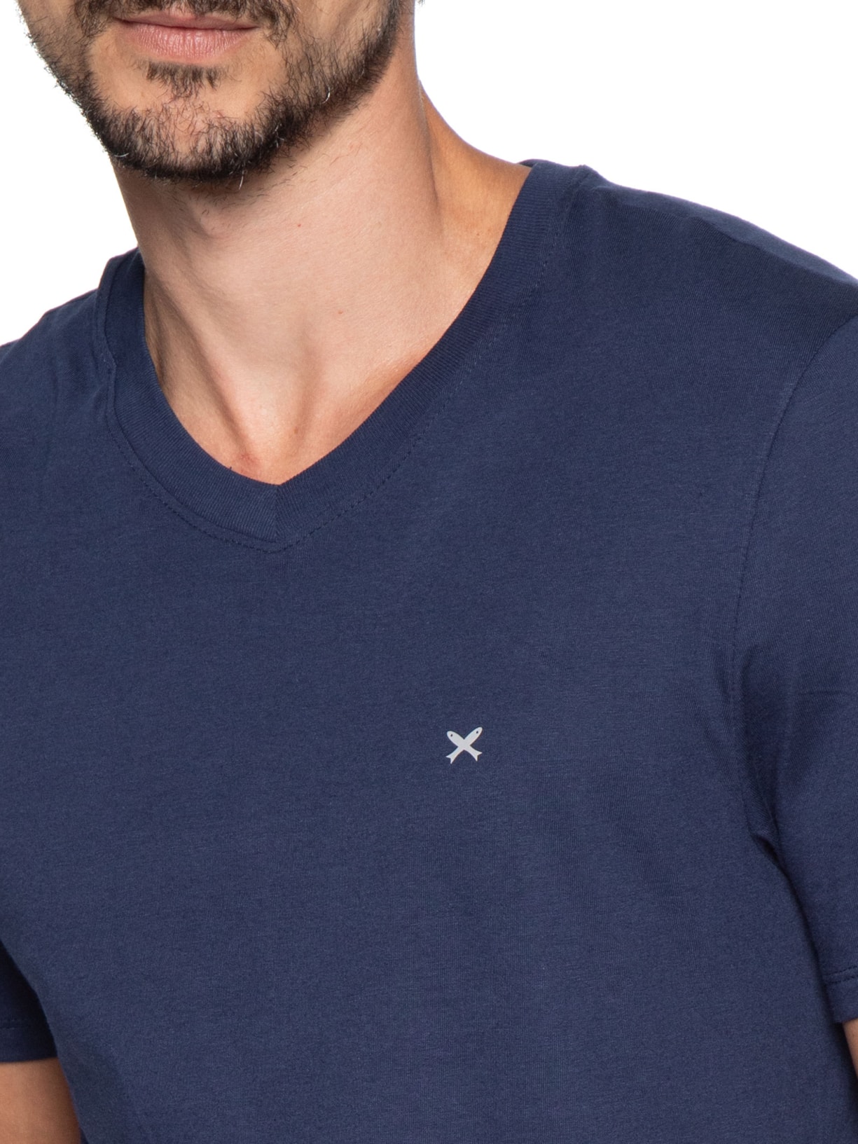 Pijama Masculino Curto Com Bordado Azul Hering Intimates