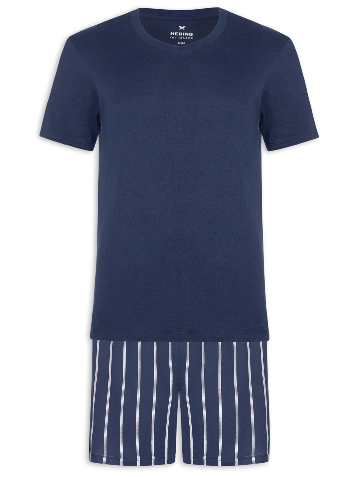 Pijama Masculino Curto Com Samba Canção Azul Hering Intimates