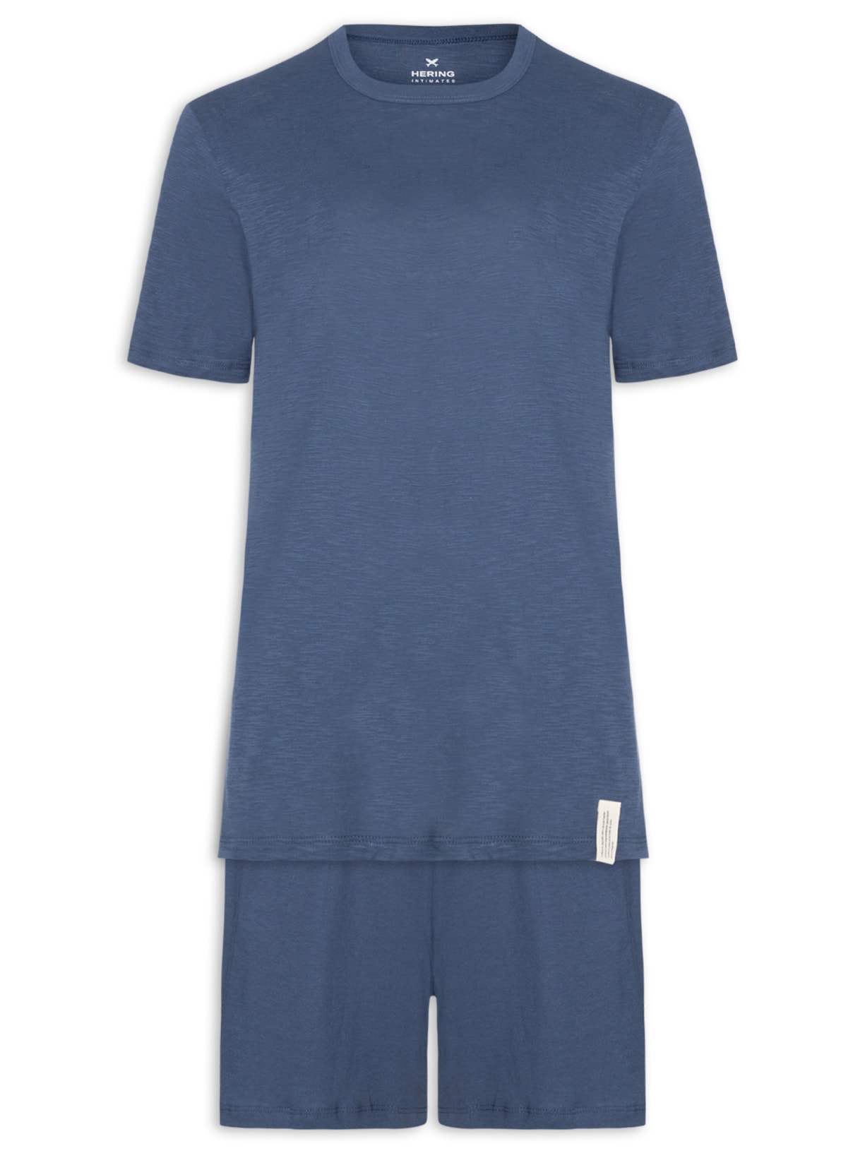 Pijama Masculino Curto Em Malha Flamê - Azul