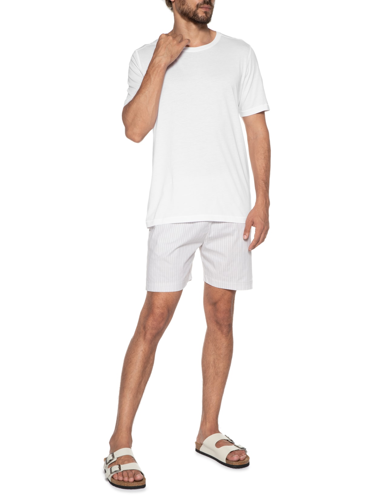 Pijama Masculino Curto Essential Branco '2 Essential