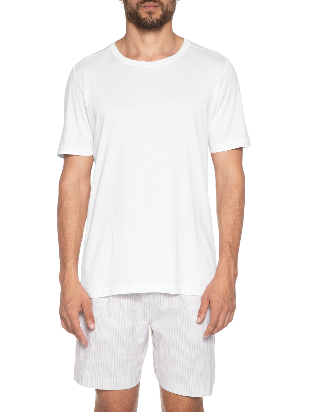 Pijama Masculino Curto Essential Branco '2 Essential