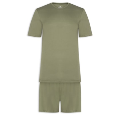 Pijama Masculino Curto - Verde
