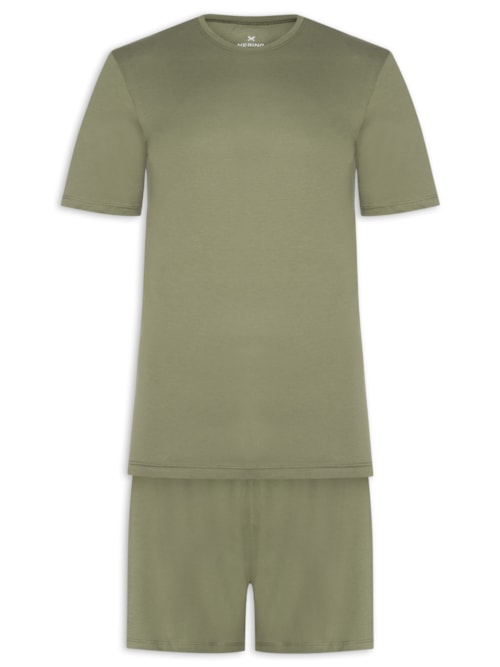 Pijama Masculino Curto - Verde