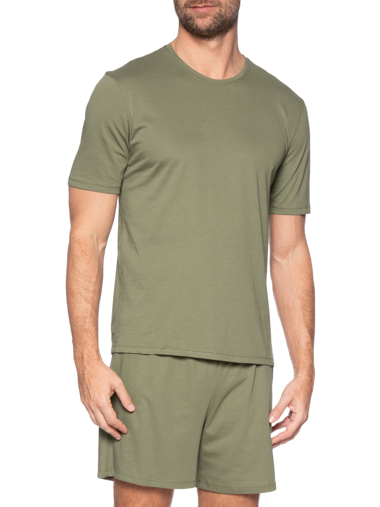 Pijama Masculino Curto Verde Hering Intimates
