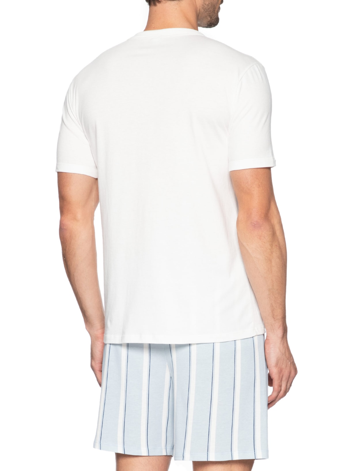 Pijama Masculino Em Algodão Com Saquinho Estampado Azul Hering Intimates
