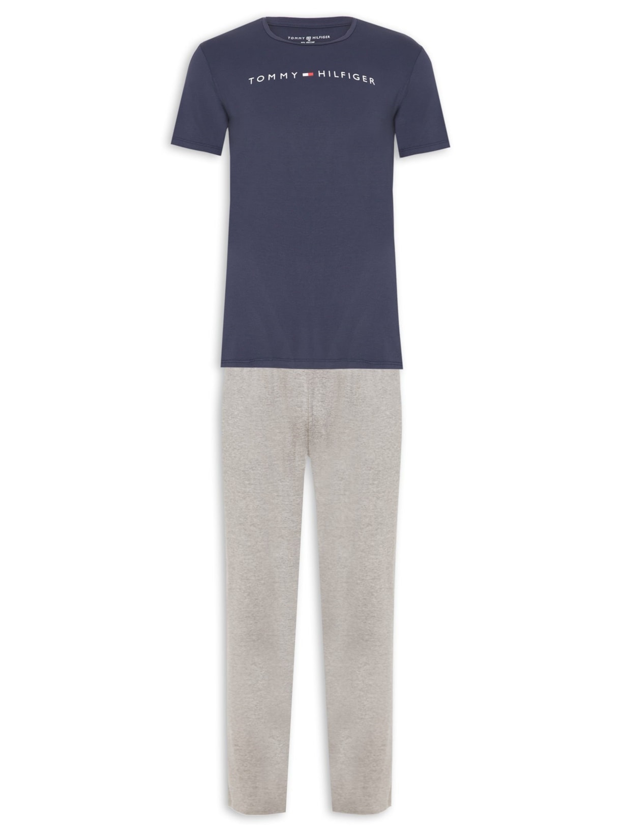 Pijama Masculino Essential Cinza Tommy Hilfiger
