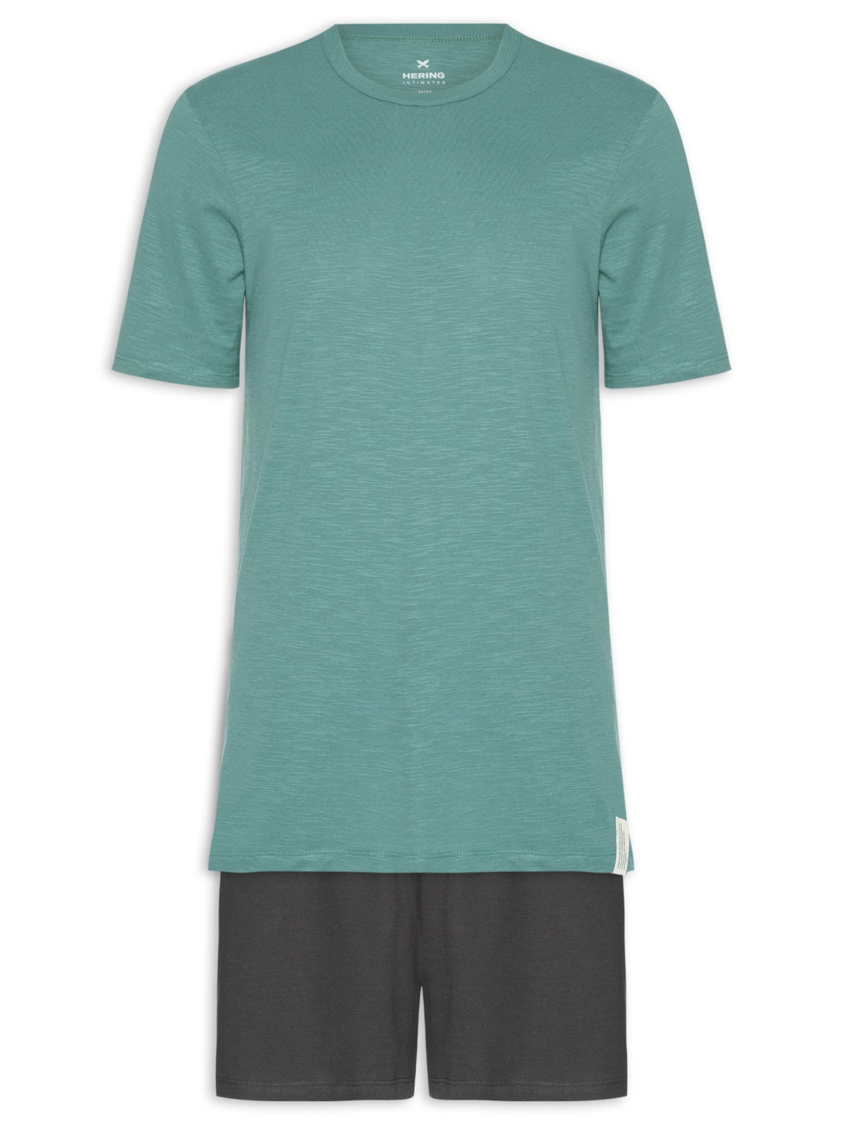 Pijama Masculino Flamê com Bermuda Lisa - Verde