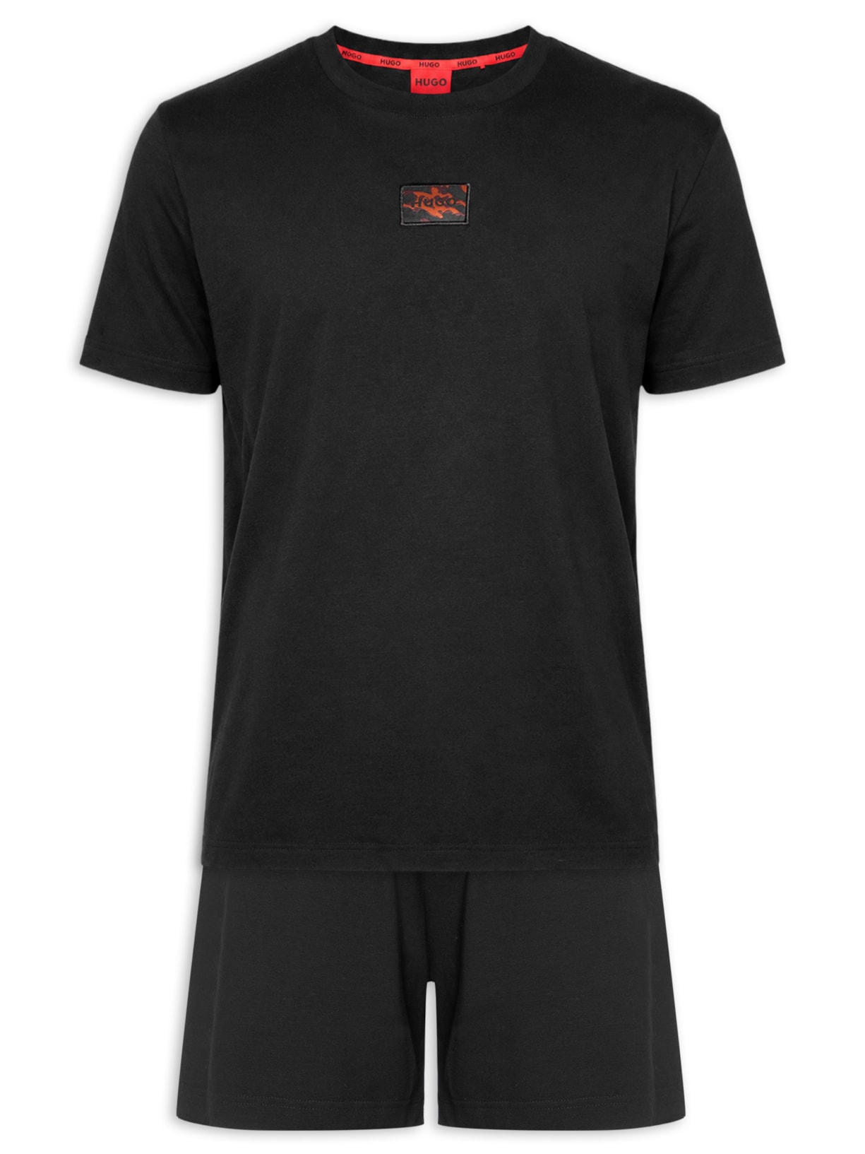 Pijama Masculino Galaxy Short Set Preto Hugo