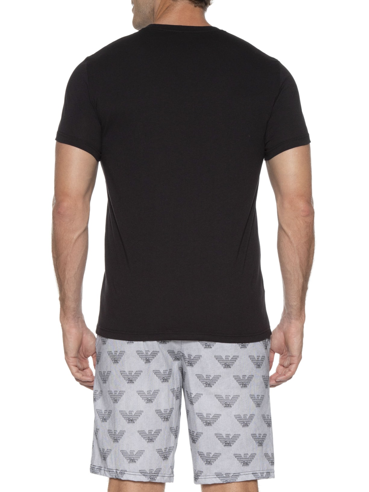 Pijama Masculino Knit Preto Emporio Armani Bodywear