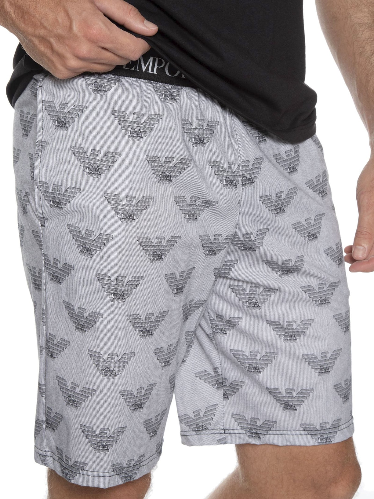 Pijama Masculino Knit Preto Emporio Armani Bodywear