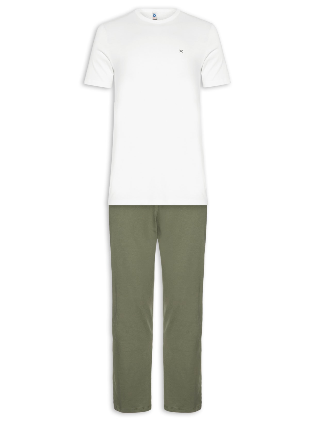 Pijama Masculino Logo Peixinho Em Algodão Verde Hering Intimates