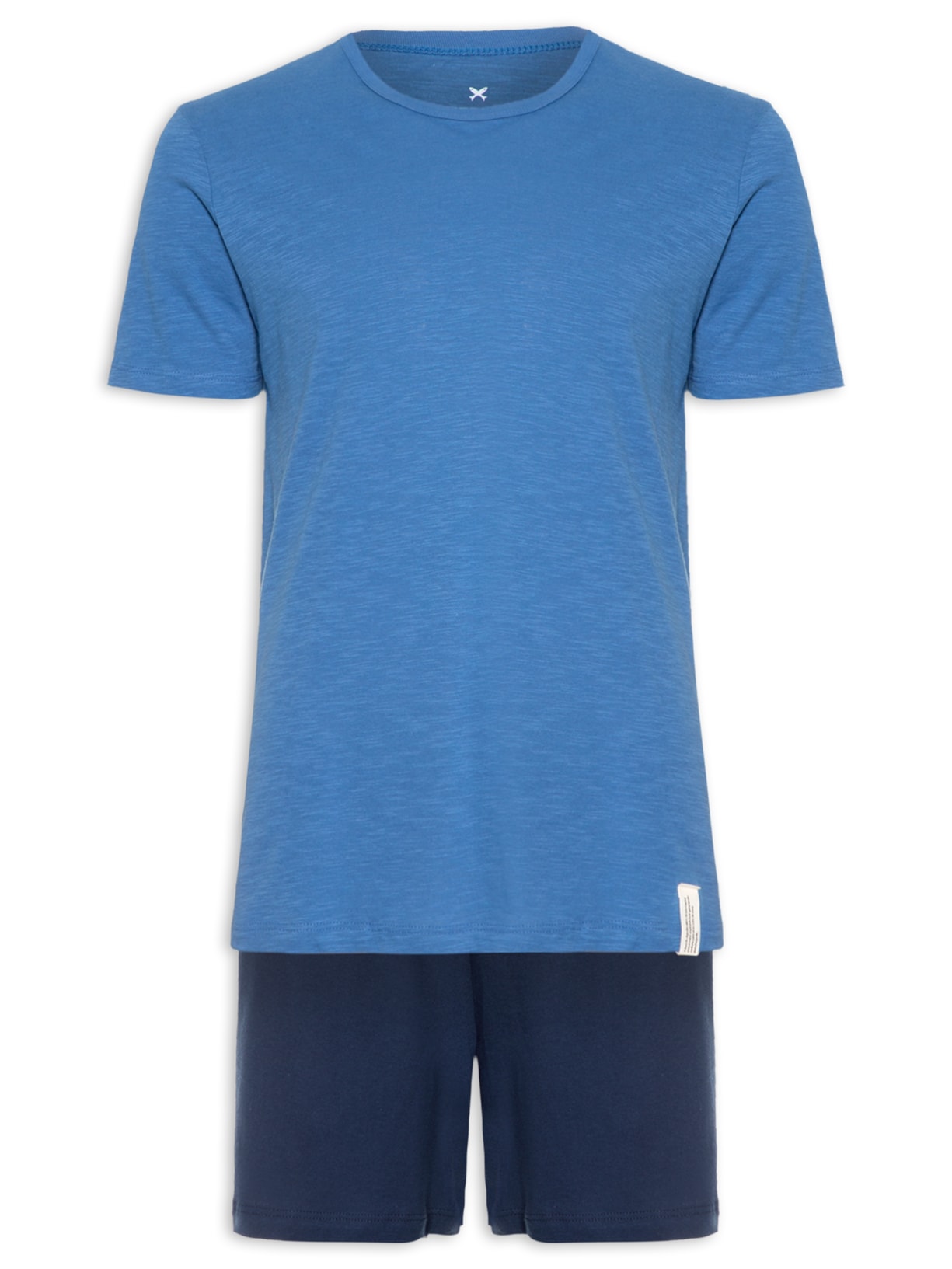 Pijama Masculino Manga Curta Azul Hering Intimates