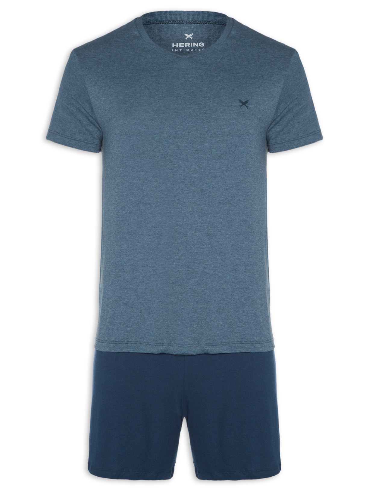 Pijama Masculino Manga Curta - Azul