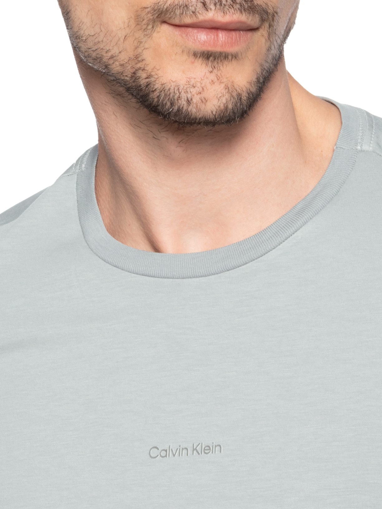 Pijama Masculino Manga Curta E Bermuda Pima Cotton Cinza Calvin Klein Underwear