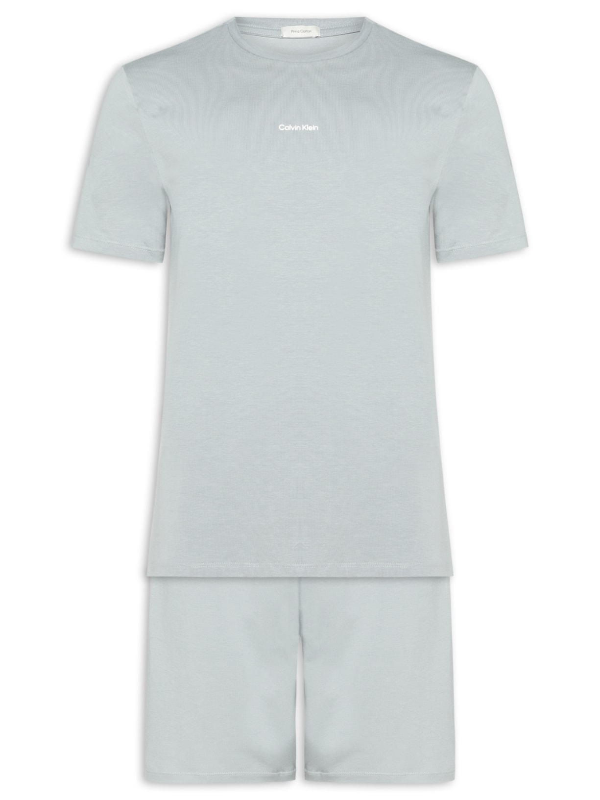 Pijama Masculino Manga Curta E Bermuda Pima Cotton - Cinza