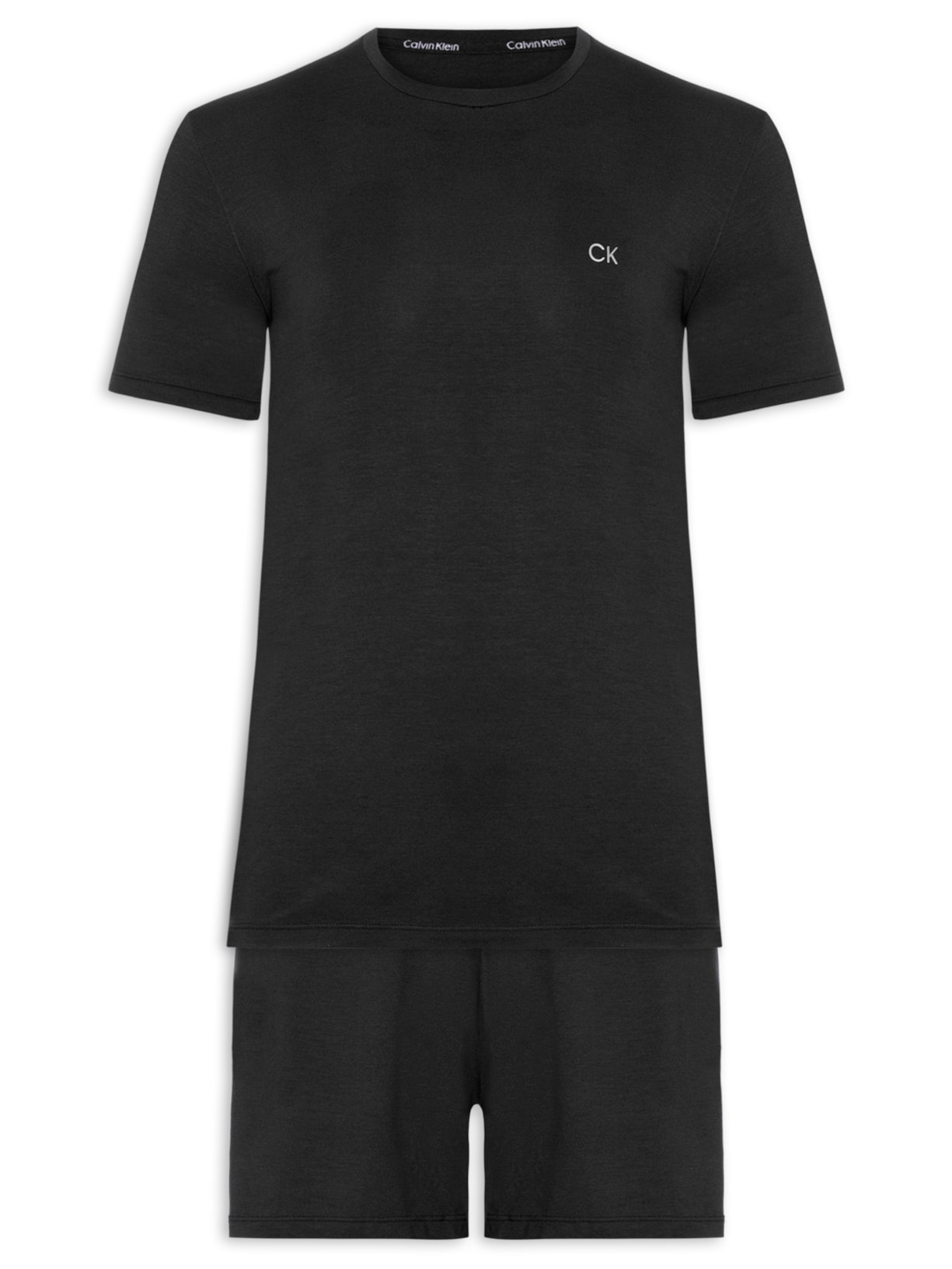 Pijama Masculino Manga Curta - Preto