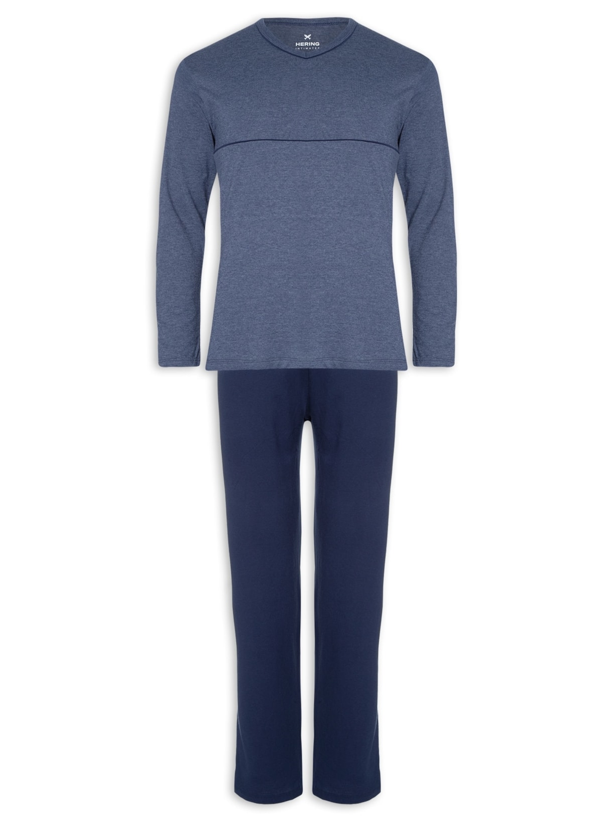 Pijama Masculino Manga Longa - Azul