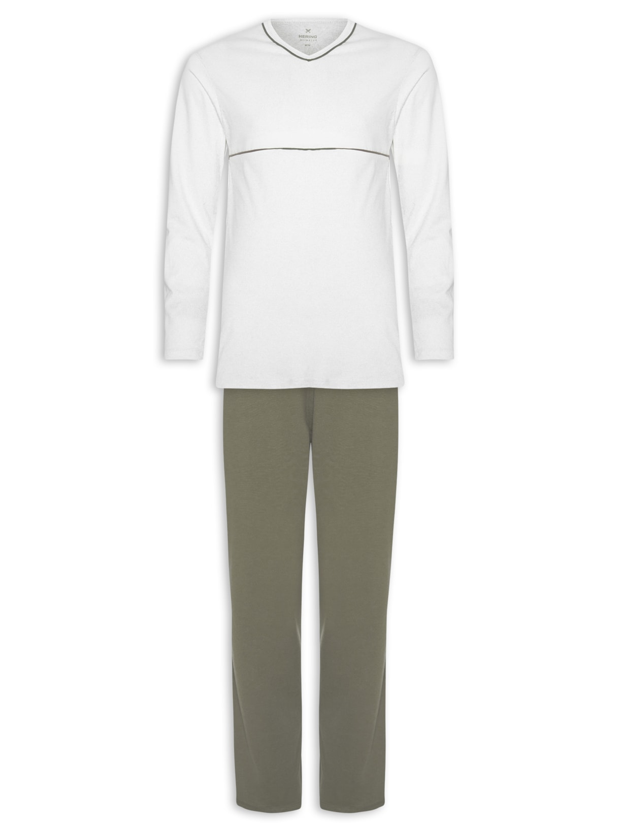 Pijama Masculino Manga Longa - Verde