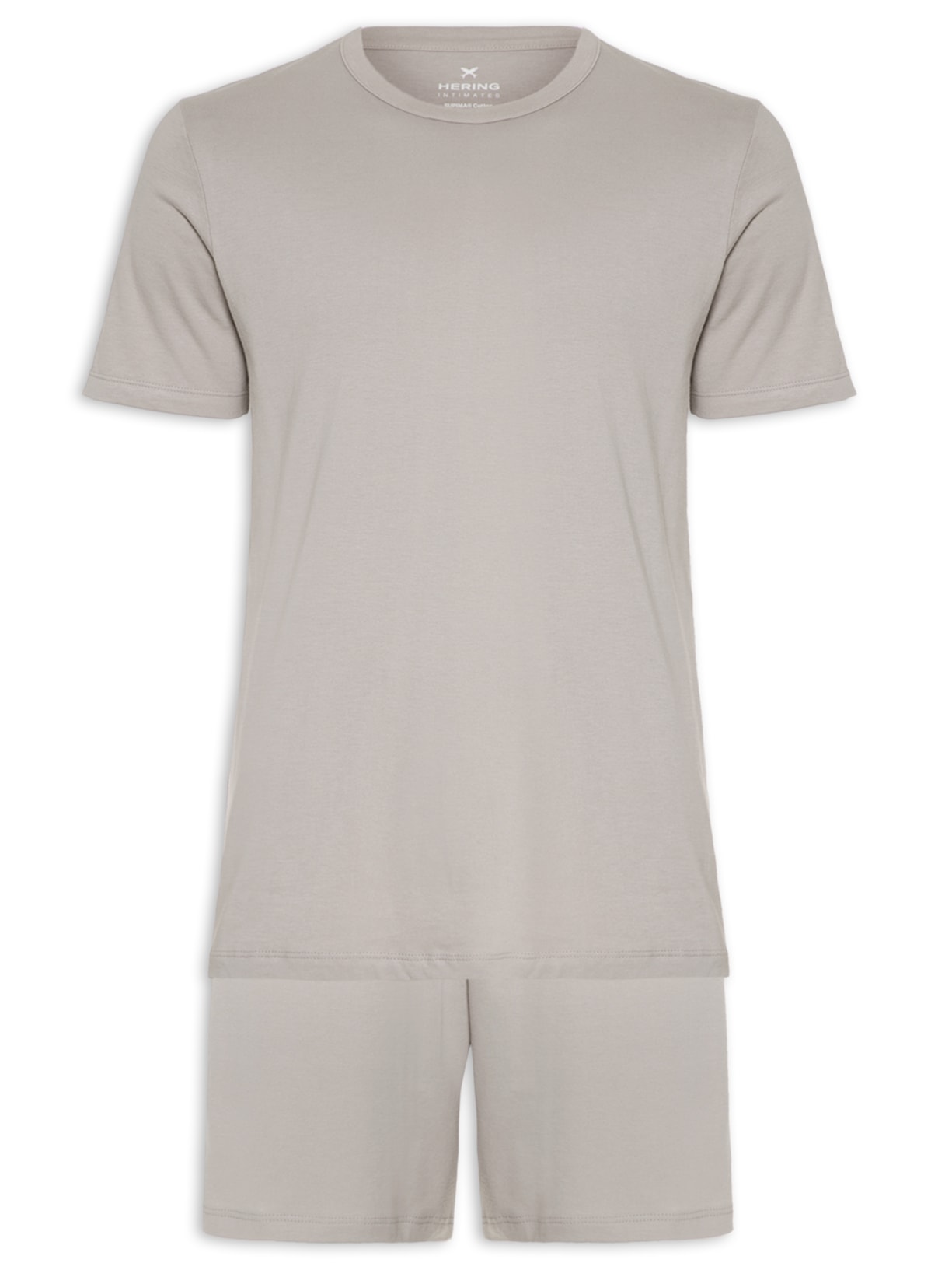 Pijama Masculino Mangas Curtas - Cinza