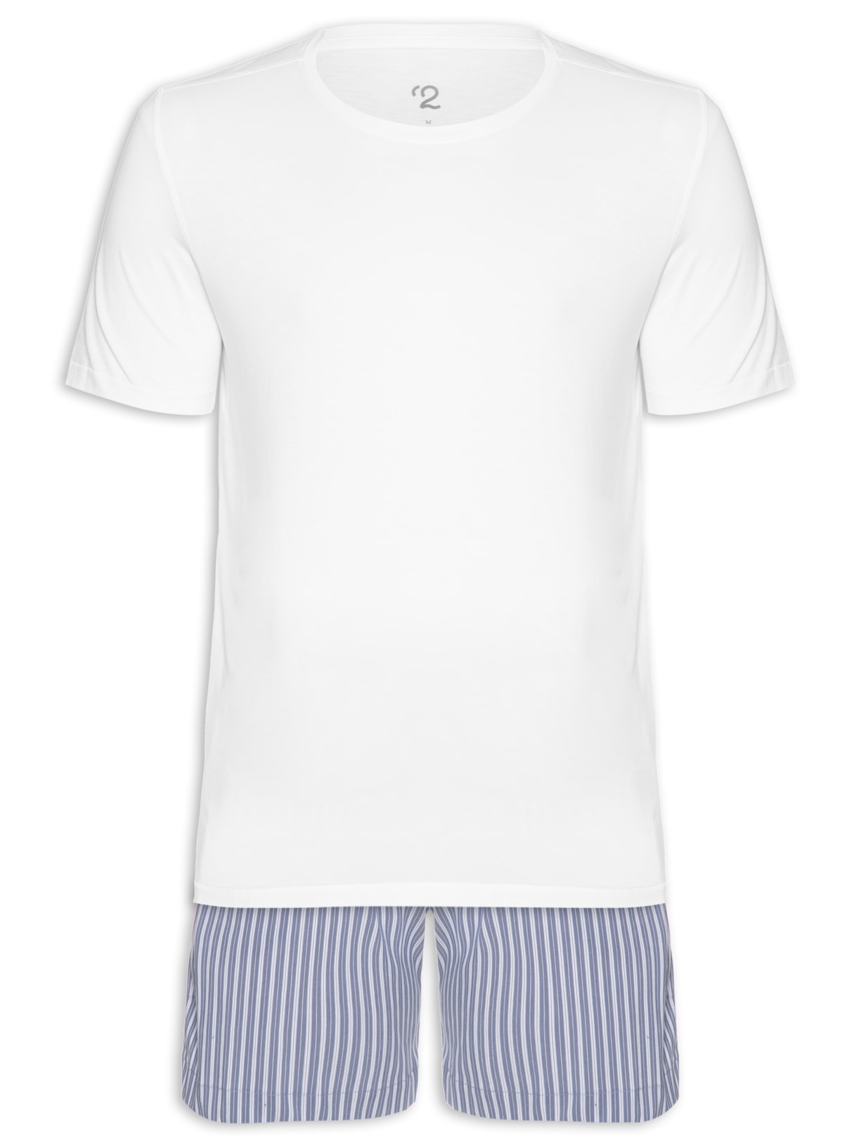 Pijama Masculino Pima Curto - Branco