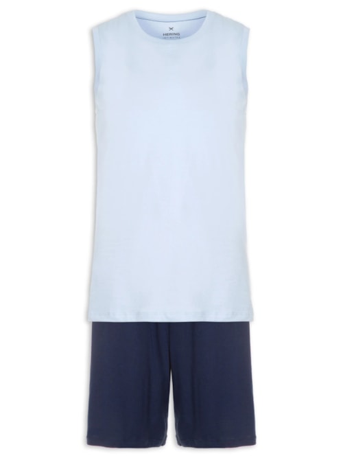 Pijama Masculino Sem Manga - Azul