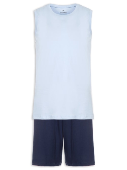 Pijama Masculino Sem Manga - Azul