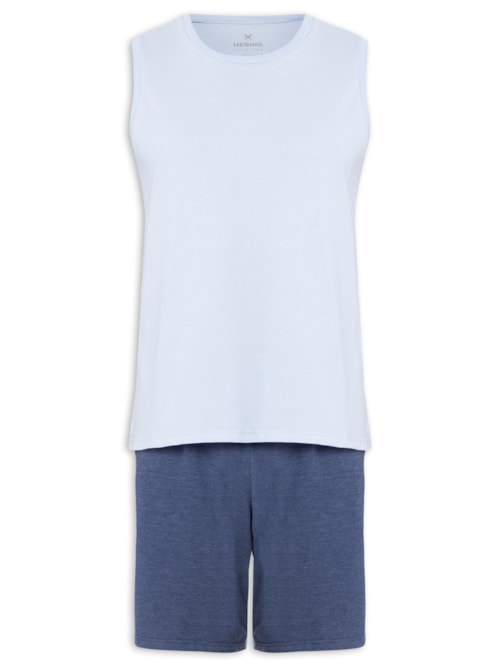 Pijama Masculino Sem Mangas - Azul