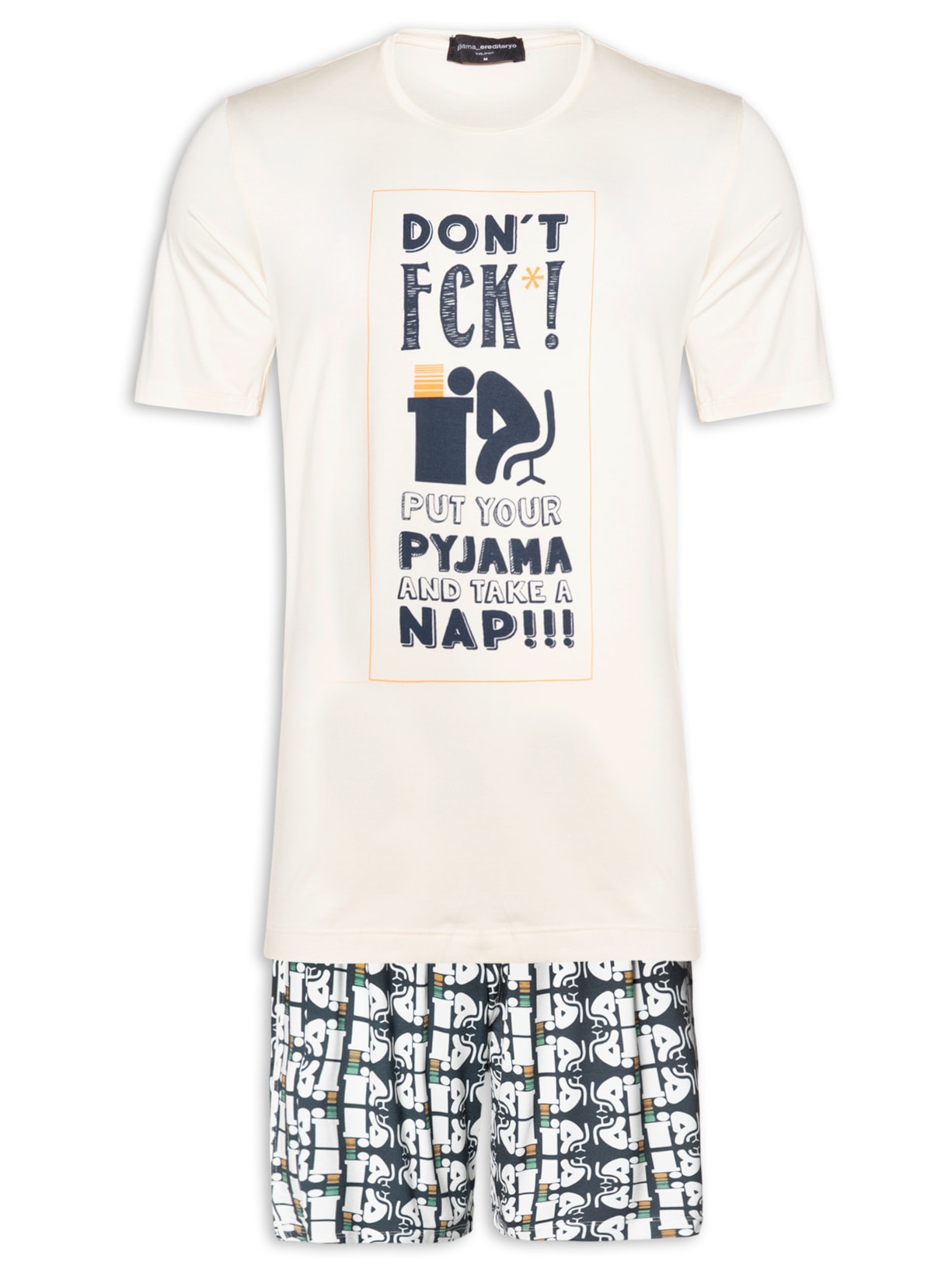 Pijama Masculino Take A Nap - Off White