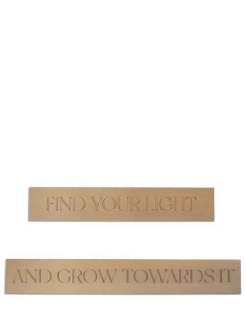 Placa Find Your Light - Dourado