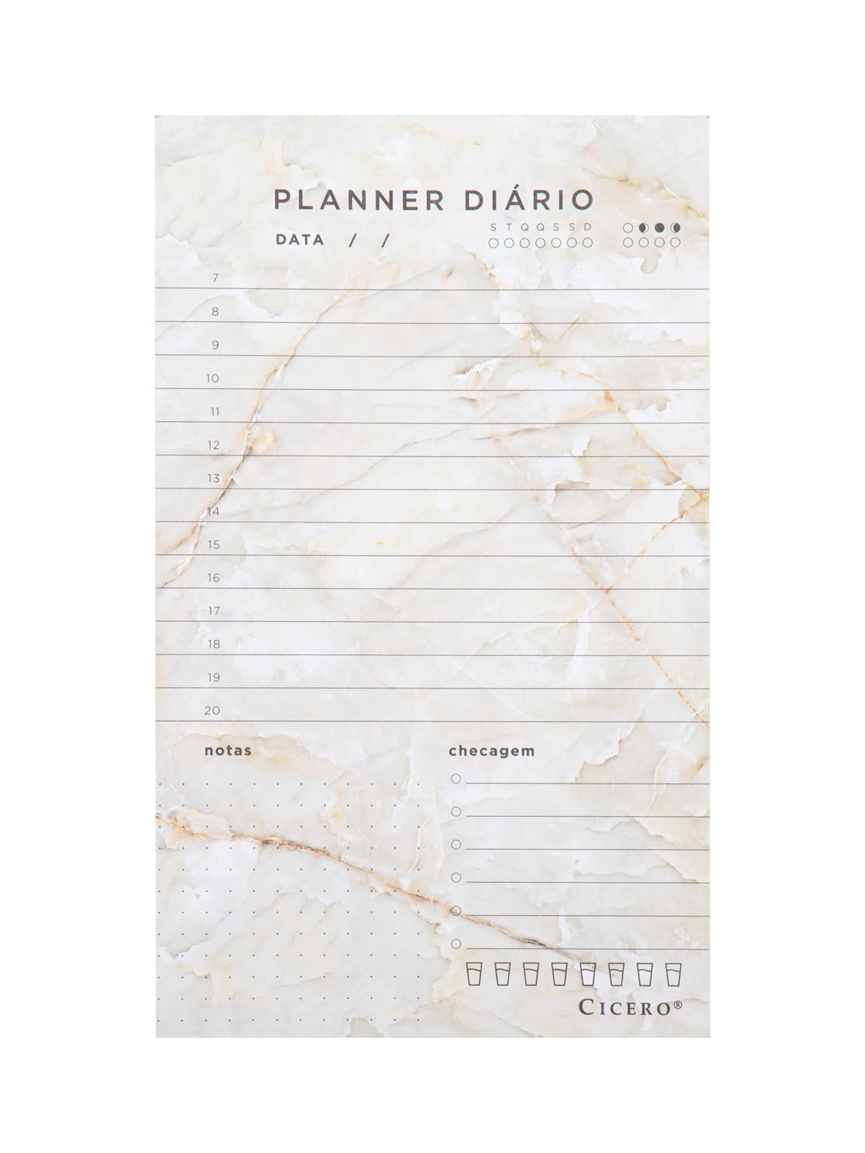 Planner Bloco Minerais Diário - Off White