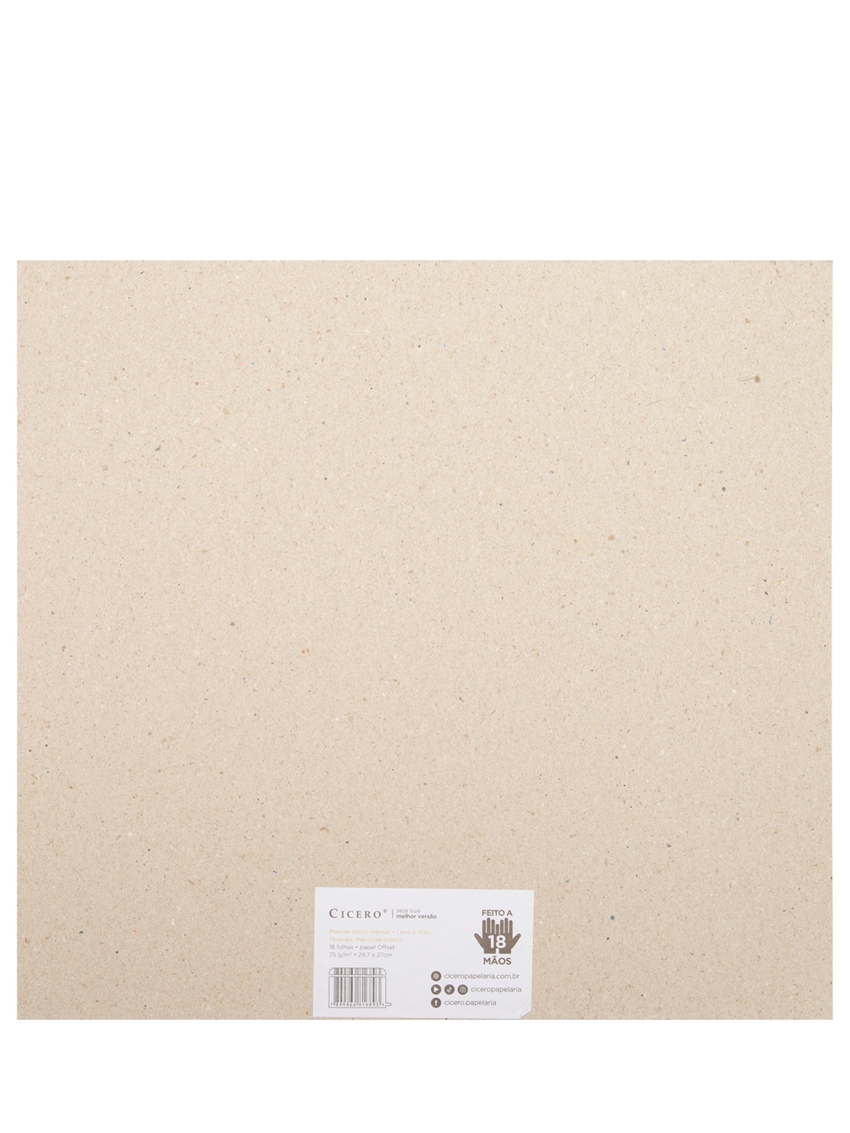 Planner Bloco Minerais Mensal Off White Cícero Papelaria