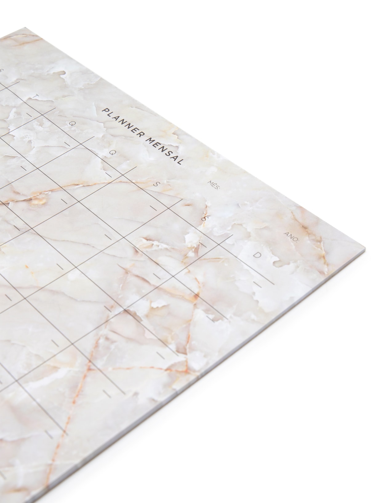 Planner Bloco Minerais Mensal Off White Cícero Papelaria