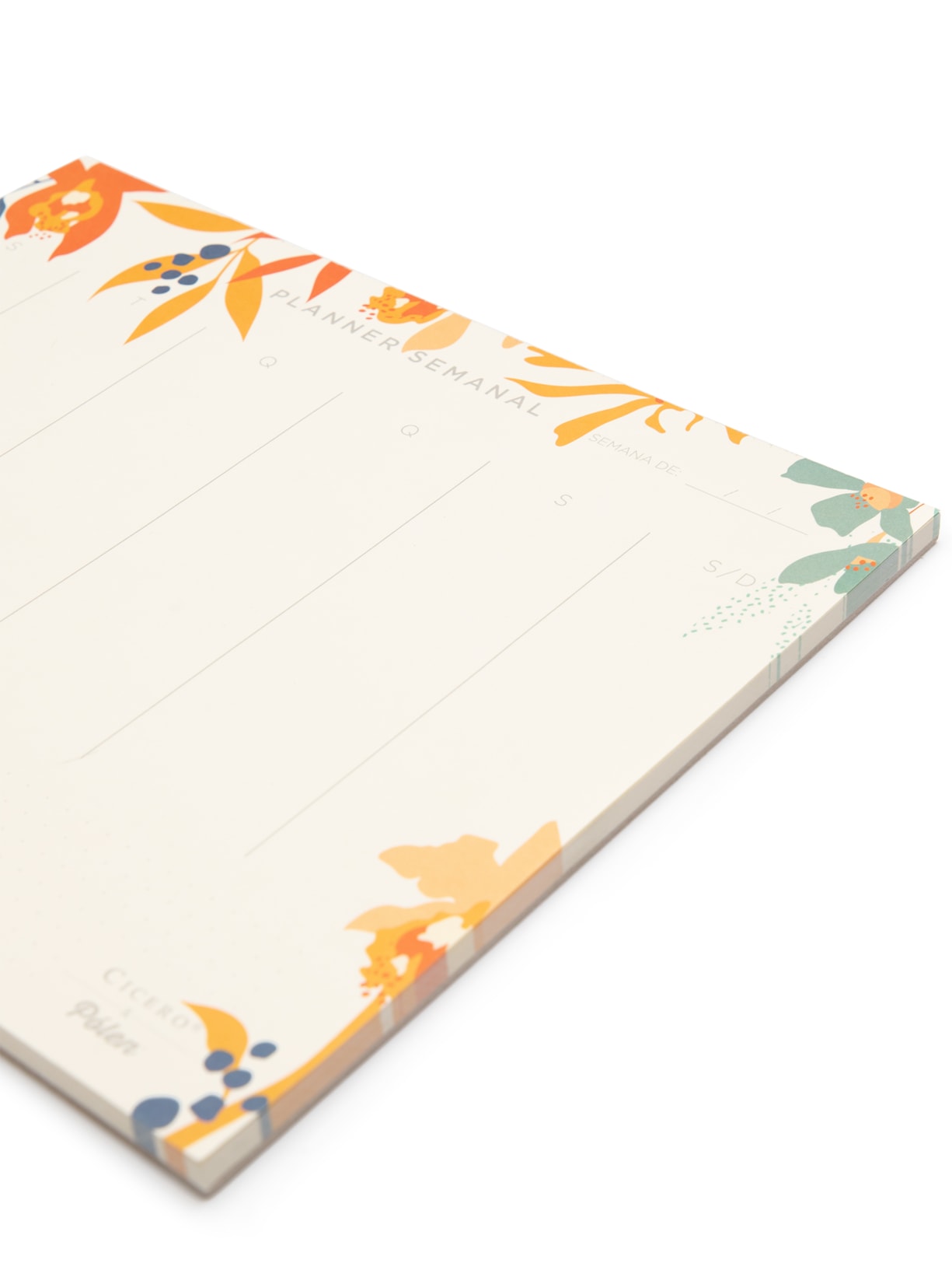 Planner Bloco Pólen Semanal Off White Cícero Papelaria