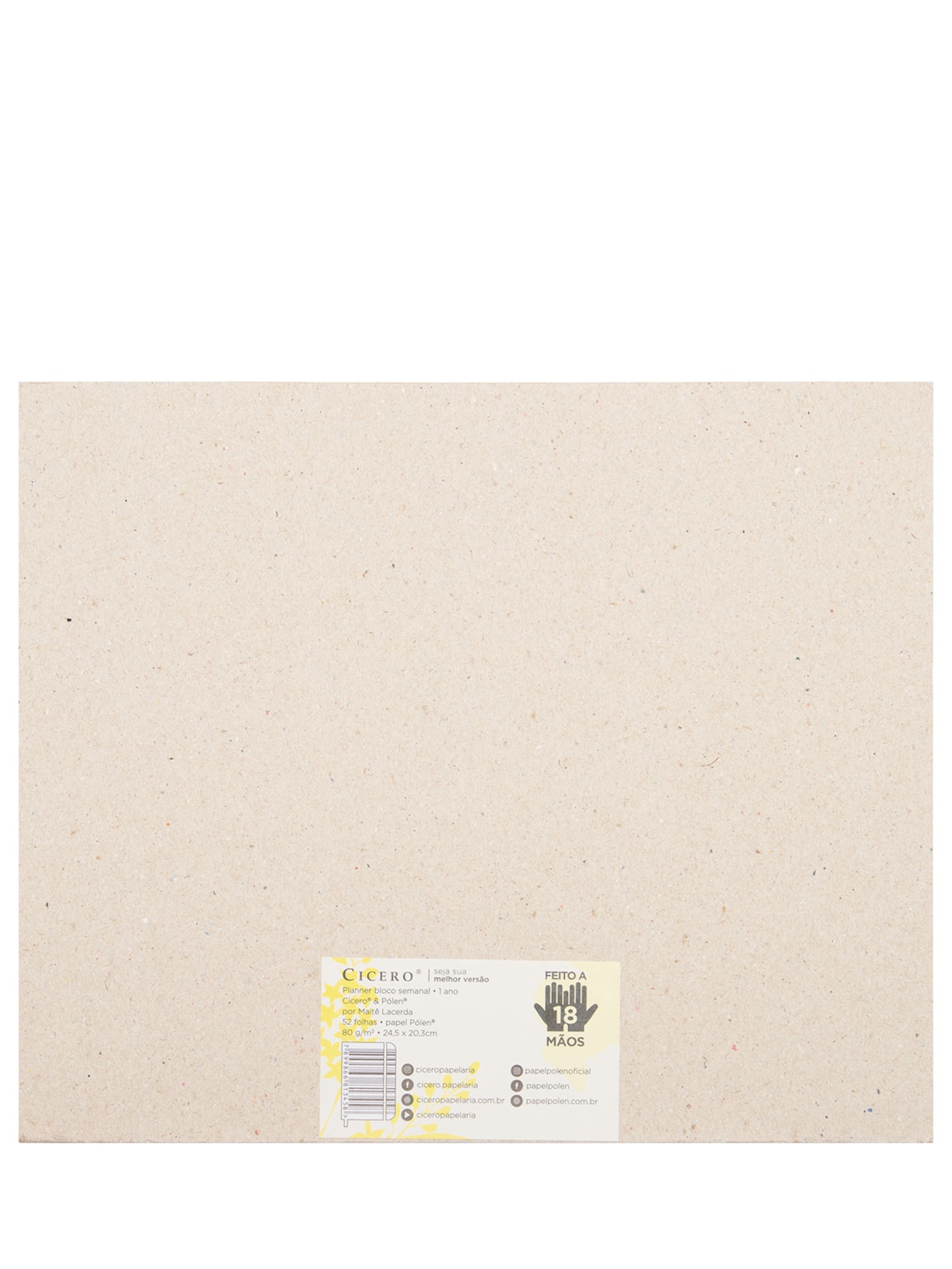 Planner Bloco Pólen Semanal Off White Cícero Papelaria