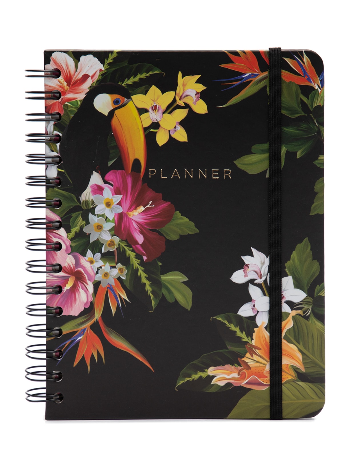 Planner Wire-o Tropical Semanal A5 Fauna Preto Cícero Papelaria