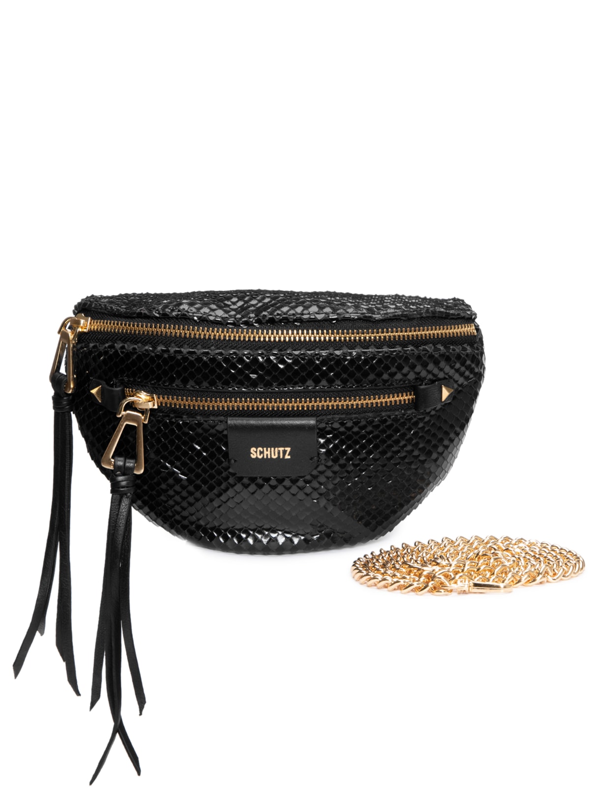 Pochete Feminina Aurora Couro - Preto