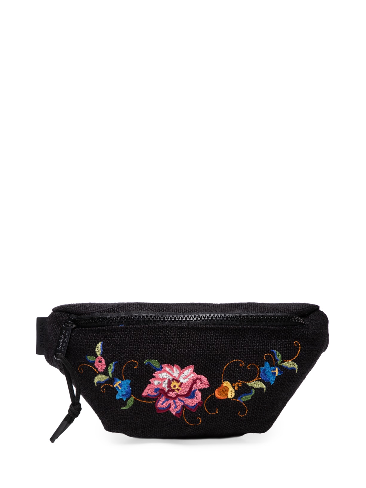 Pochete Feminina Farmete Fruta Bordada Artesanal - Preto