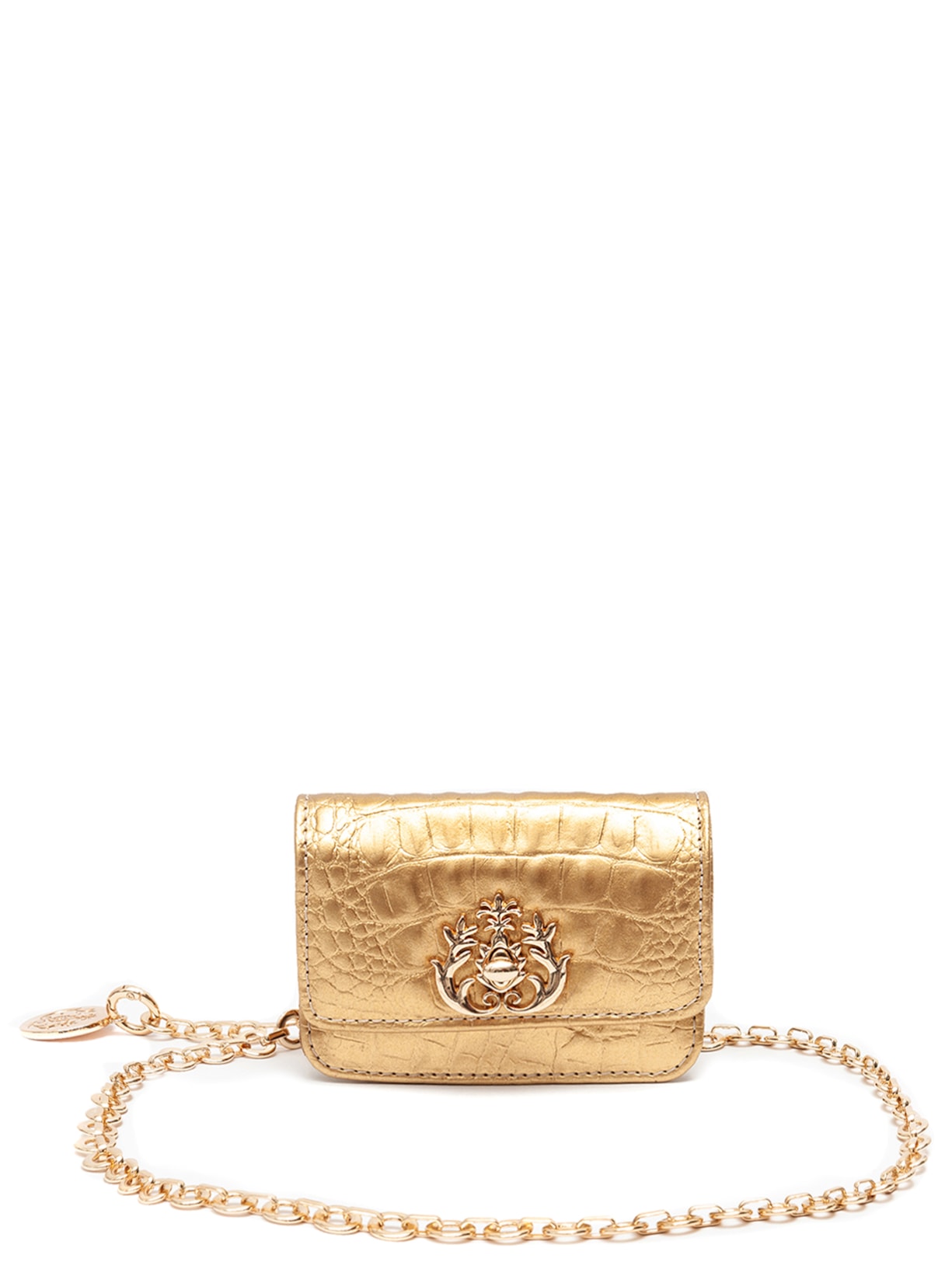 Pochete Feminina Forever Nano Em Couro - Dourado