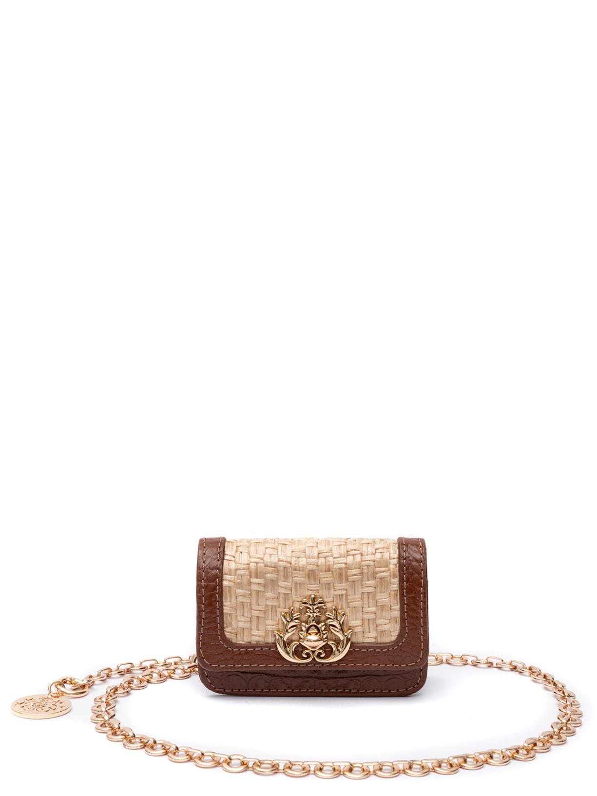 Pochete Feminina Forever Nano Ráfia - Bege