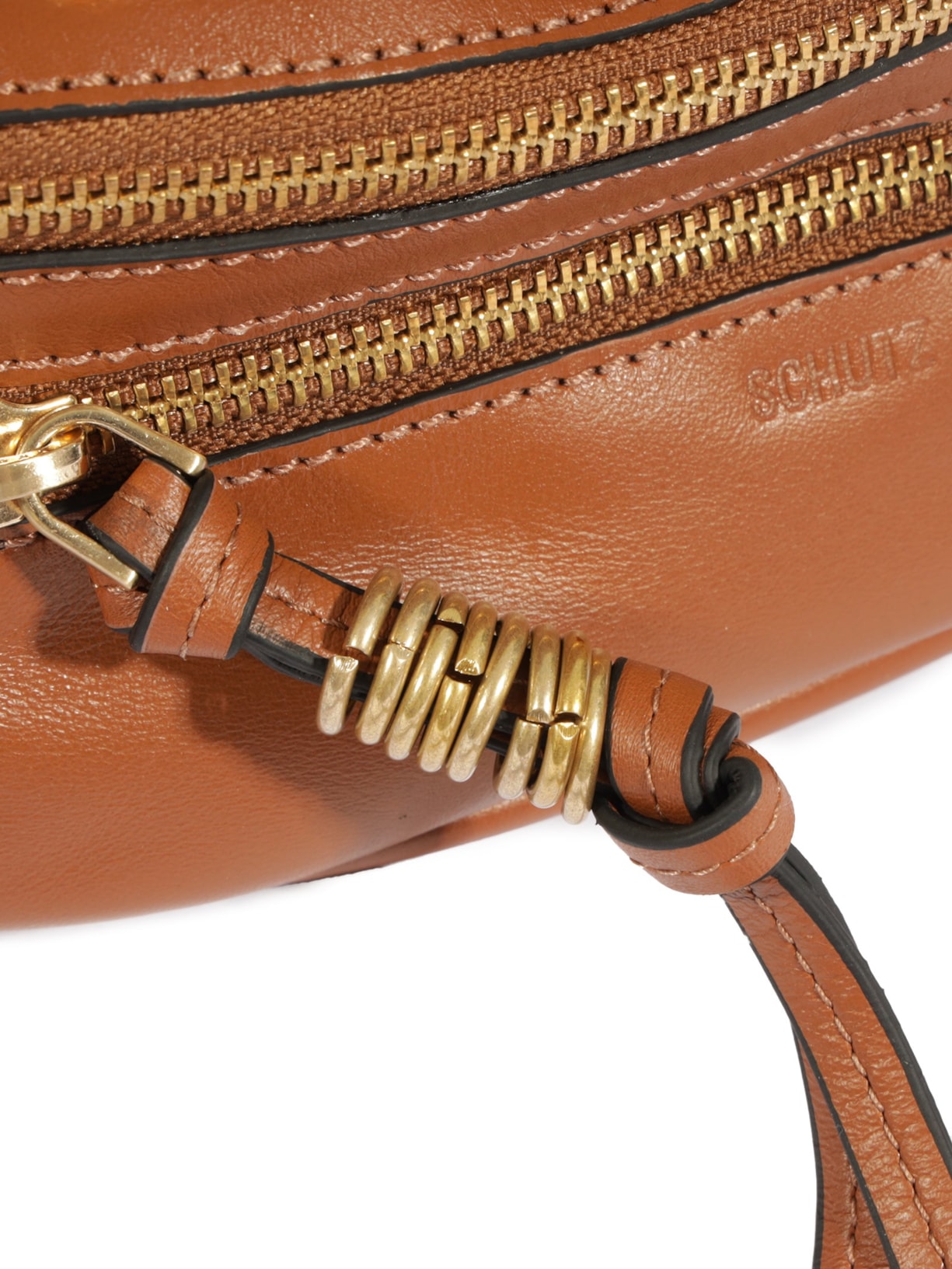 Pochete Feminina Hazel Couro Marrom Schutz