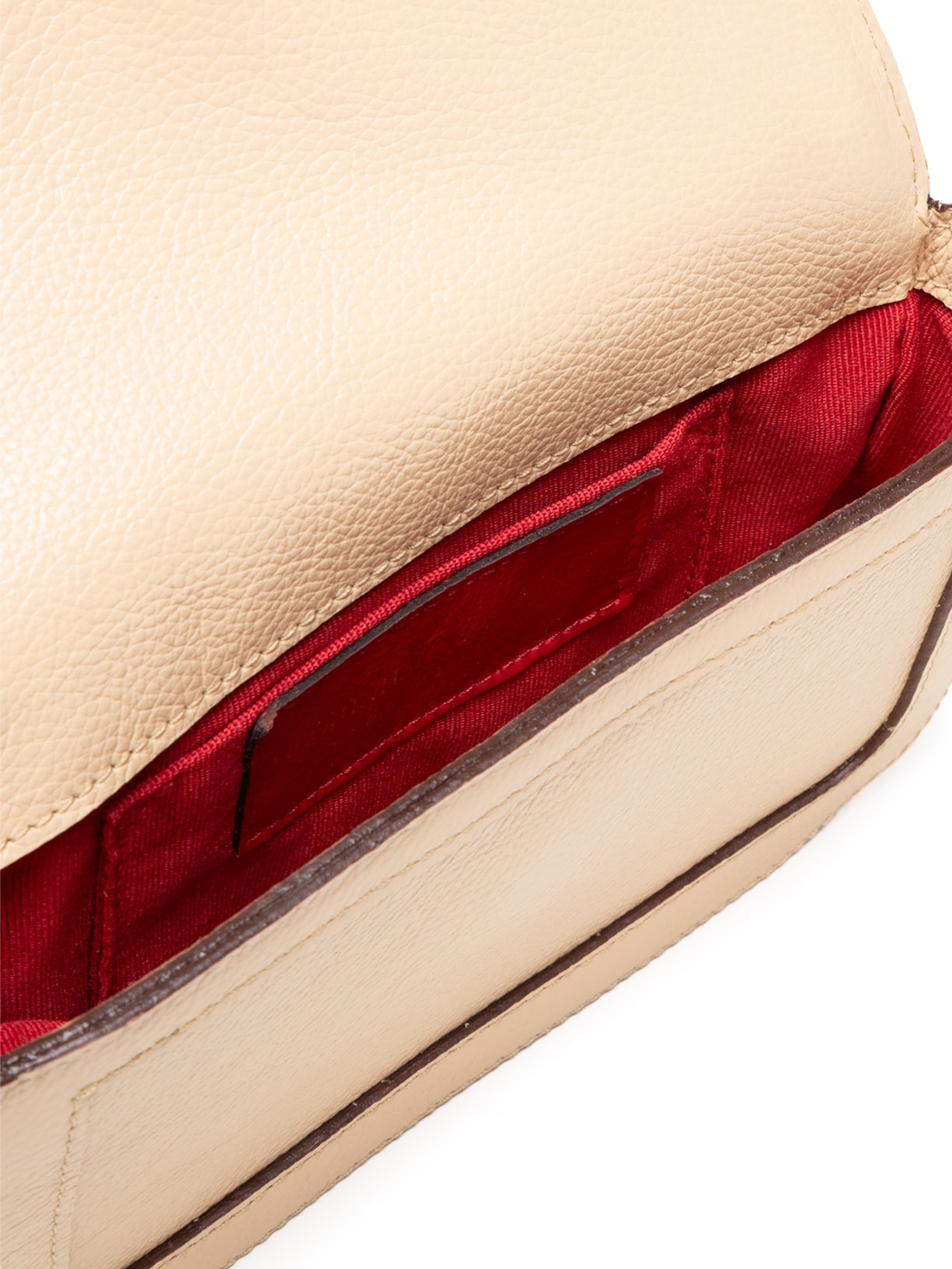 Pochete Feminina Maya Couro Bege Glorinha Paranaguá