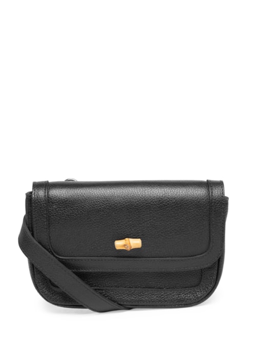 Pochete Feminina Maya Couro - Preto