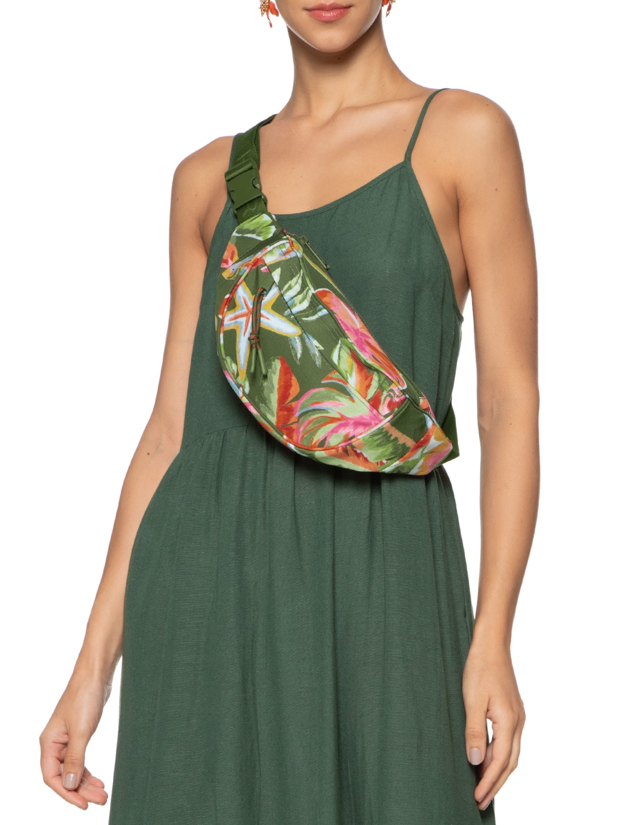 Pochete Feminina Peixes Pintados Verde Farm Etc