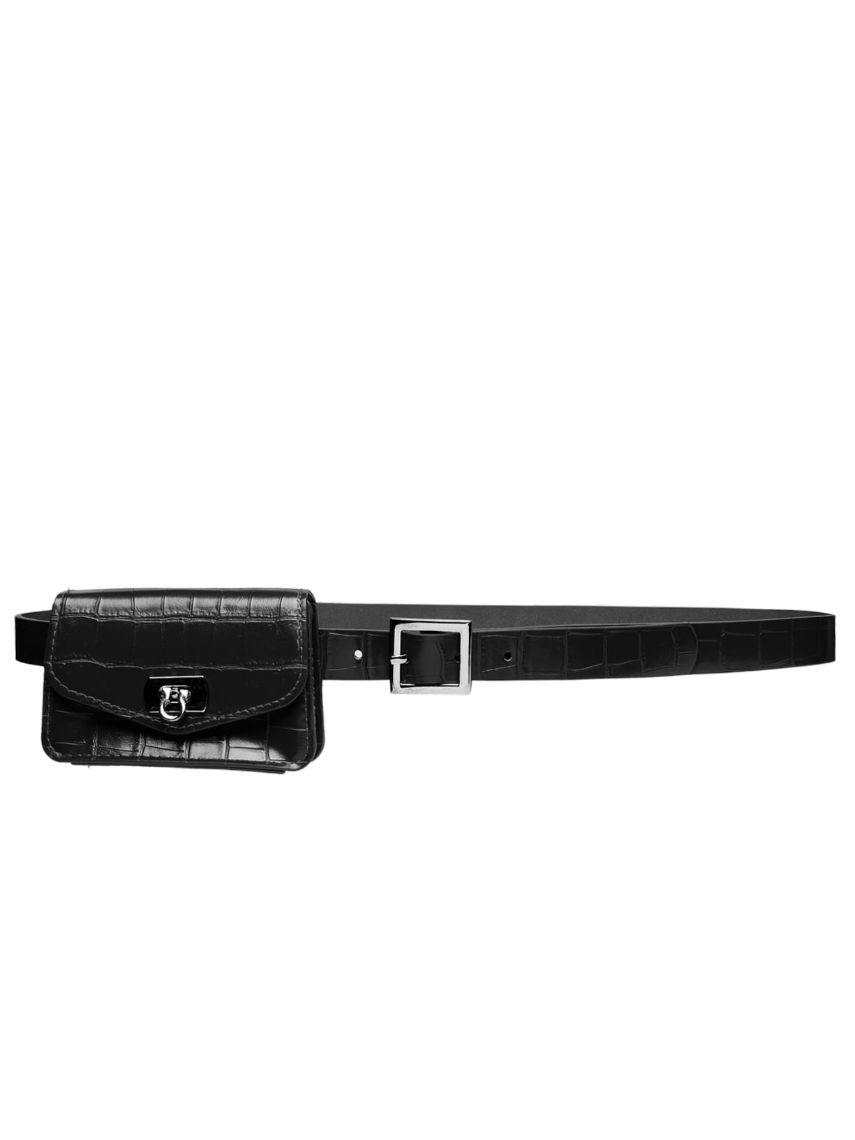 Pochete Feminina Texturizada Preto Market 33