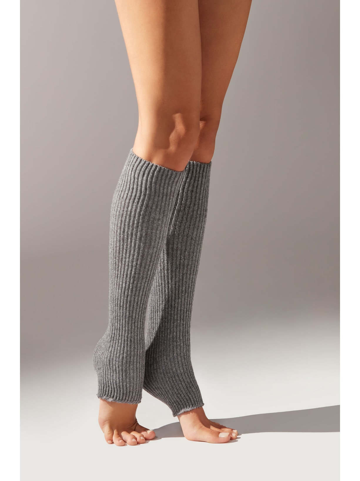 Polaina Canelada Cinza Calzedonia