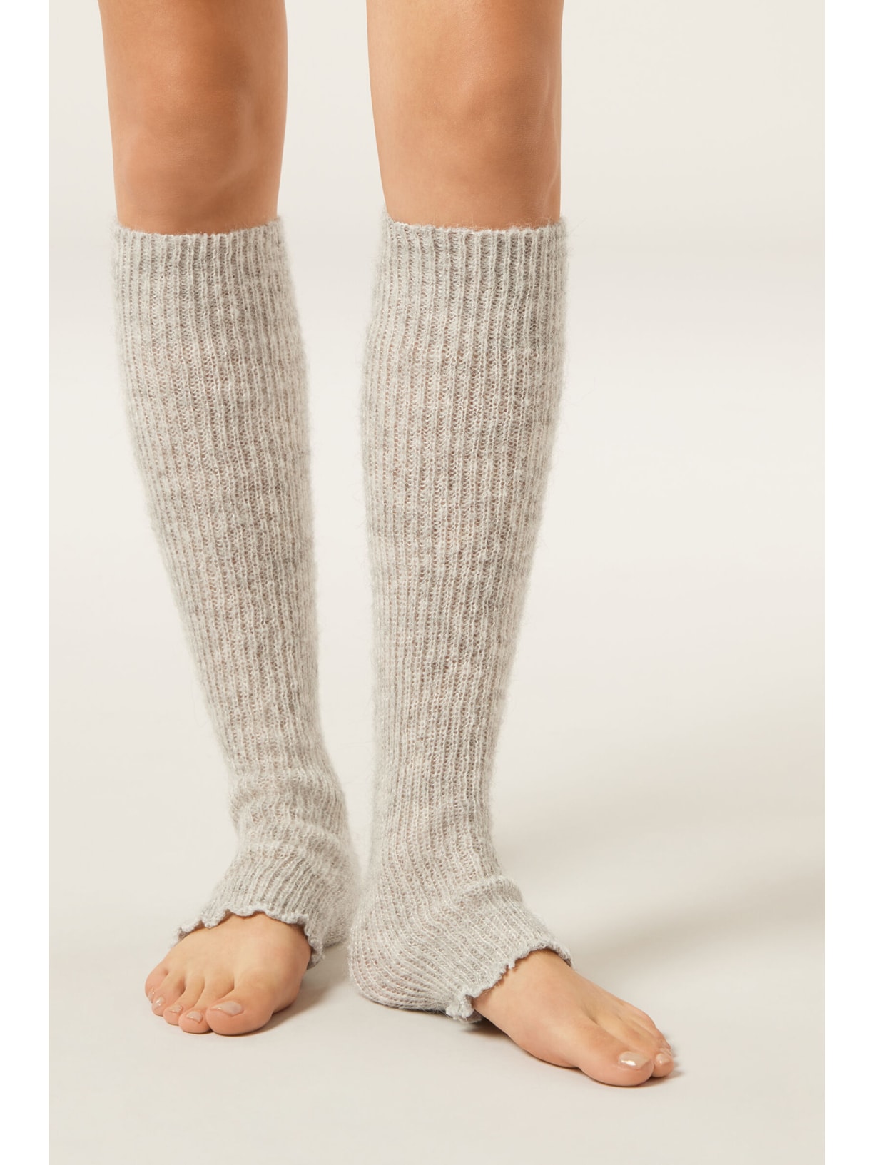 Polaina Com Efeito Soft Cinza Calzedonia